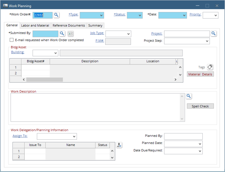 Work Planning – Directline Knowledgebase