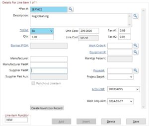 Requisition – Adding Line Items – Directline Knowledgebase